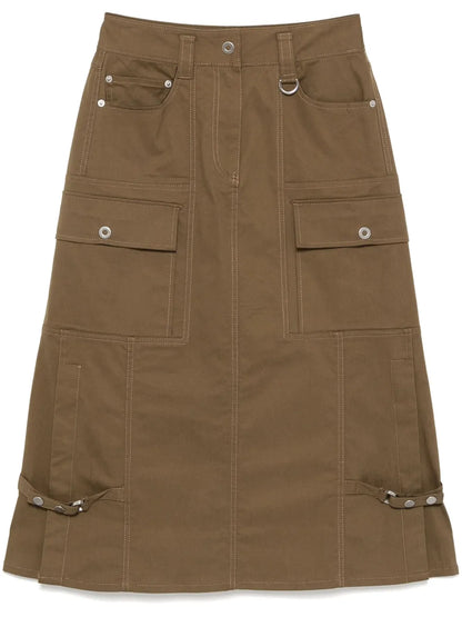 Decorative Button Straight Skirt