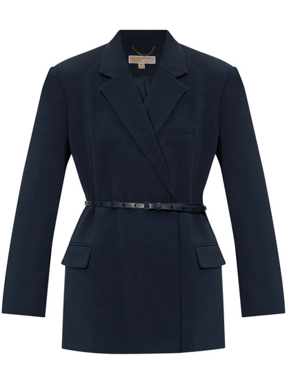 Double-Breasted Crepe Blazer