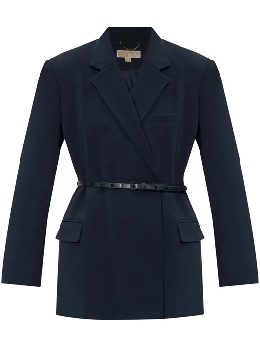 Double-Breasted Crepe Blazer