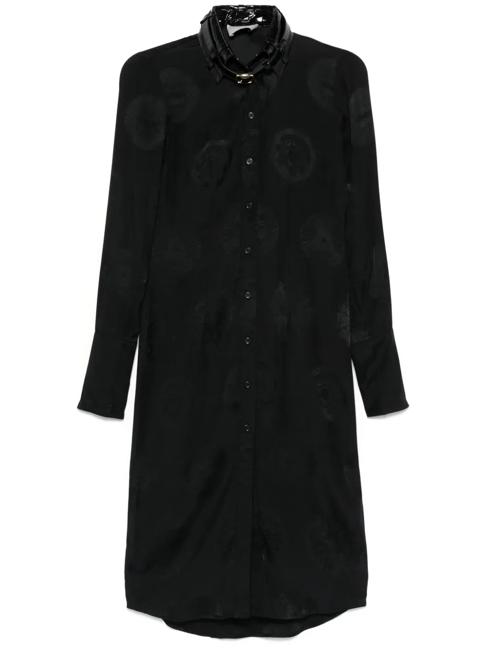 Collar-Detail Midi Dress