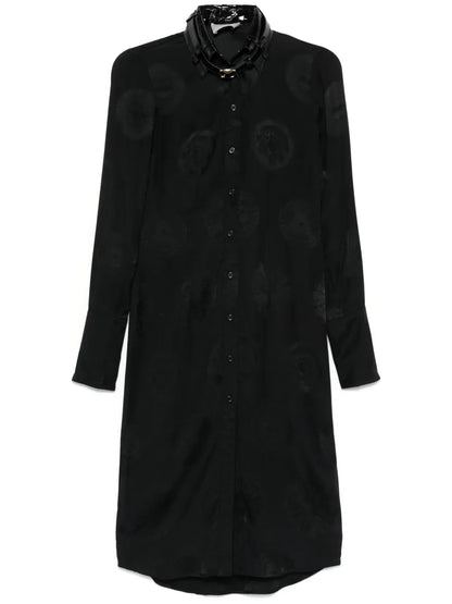Collar-Detail Midi Dress