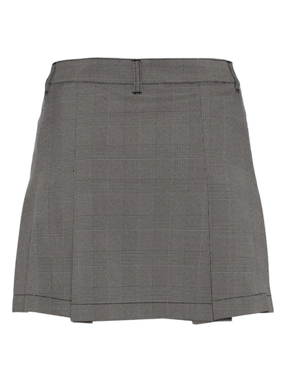 Check-Pattern Mini Skirt
