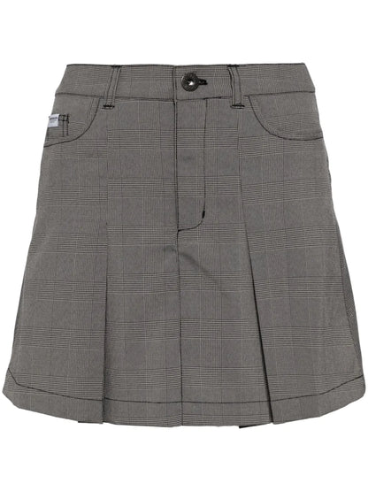 Check-Pattern Mini Skirt