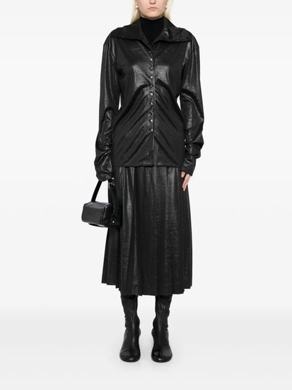 Pleated Midi Skirt