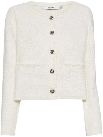 Fringed Button-Up Cardigan