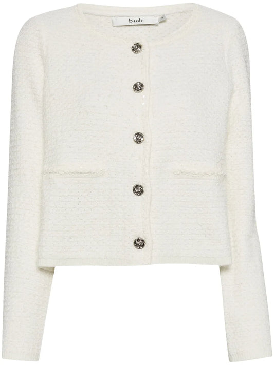 Fringed Button-Up Cardigan