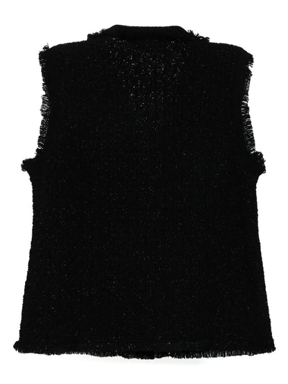 Button-Up Vest Cardigan