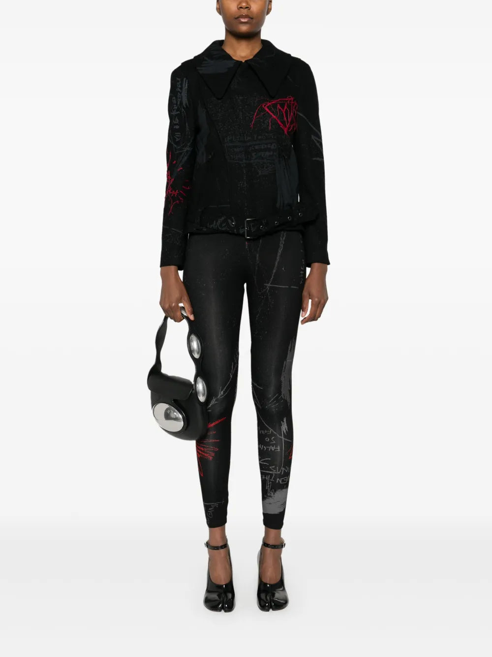 Printed Biker Jacket
