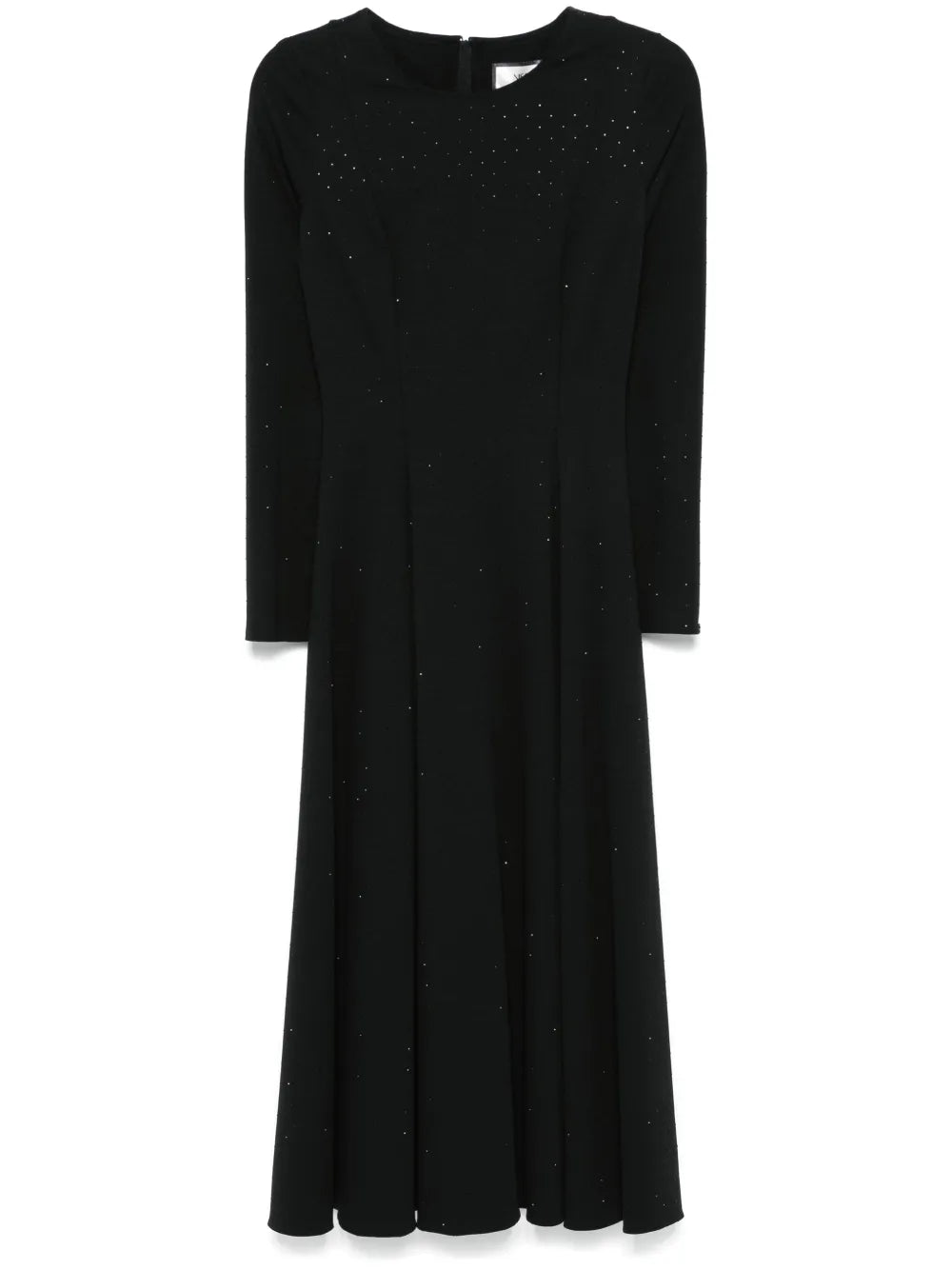 Rhinestone-Embellished Midi Dress