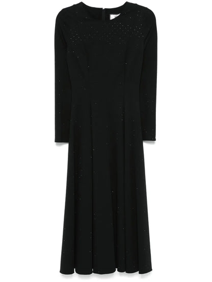 Rhinestone-Embellished Midi Dress