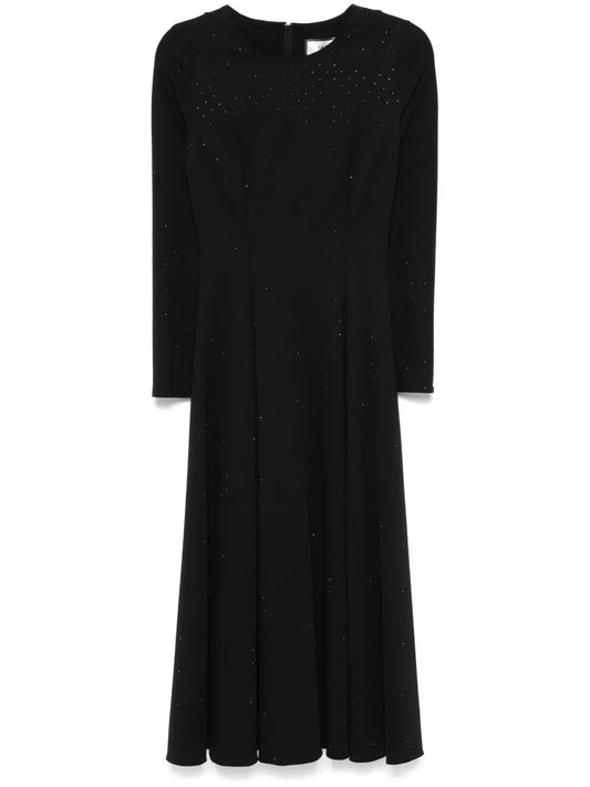 Rhinestone-Embellished Midi Dress