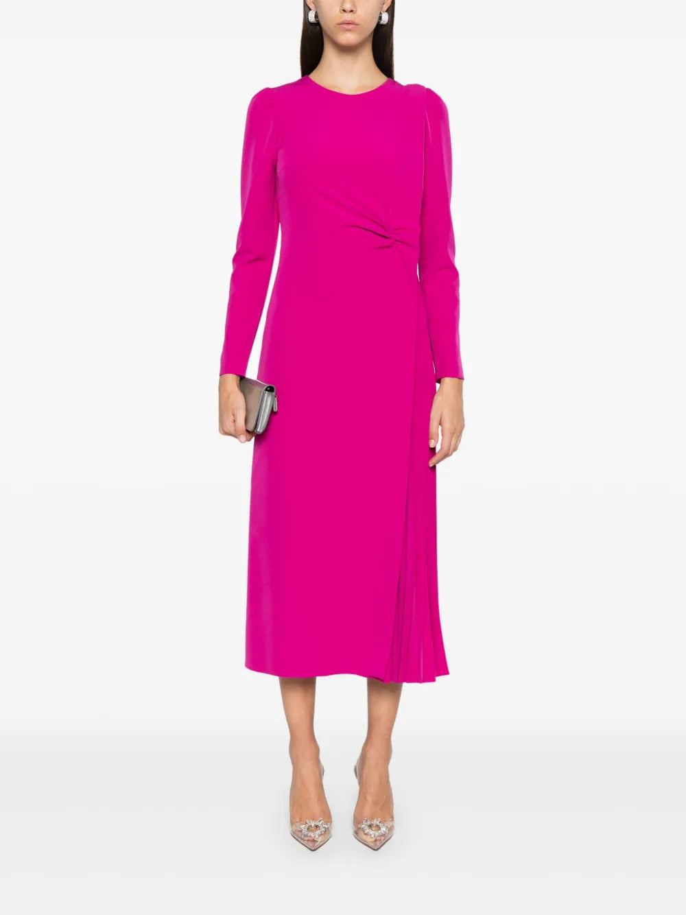 Pleated Midi Dress