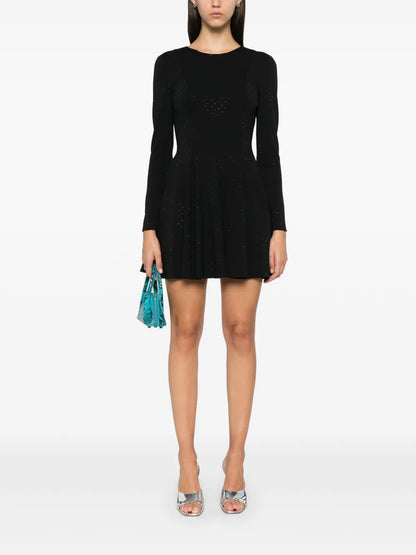 Rhinestone-Embellished Mini Dress