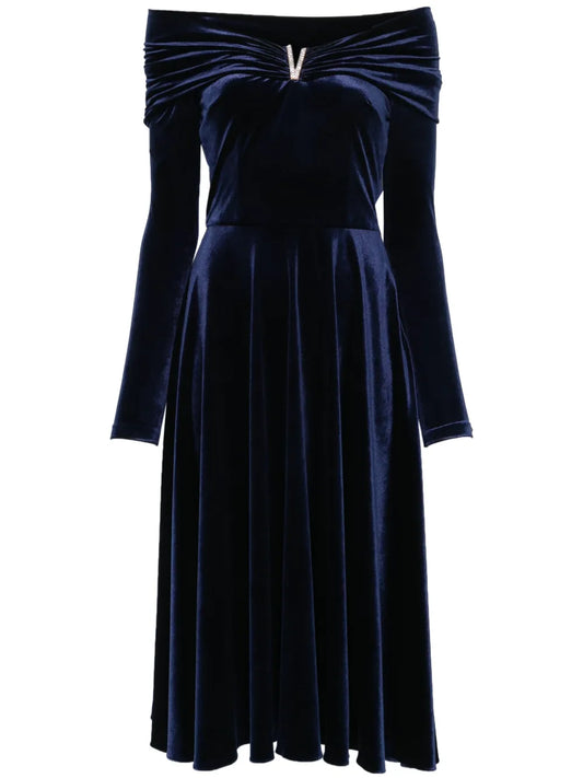 Off-Shoulder Midi Dress