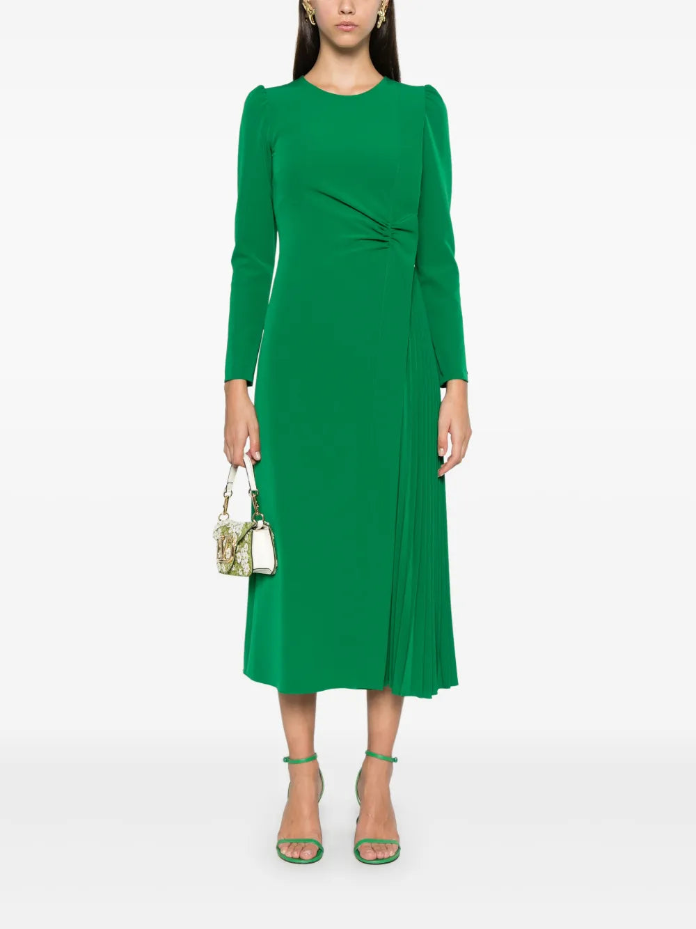 Pleated Midi Dress