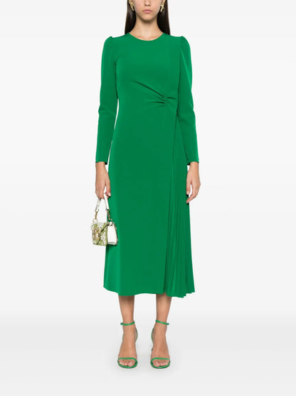 Pleated Midi Dress