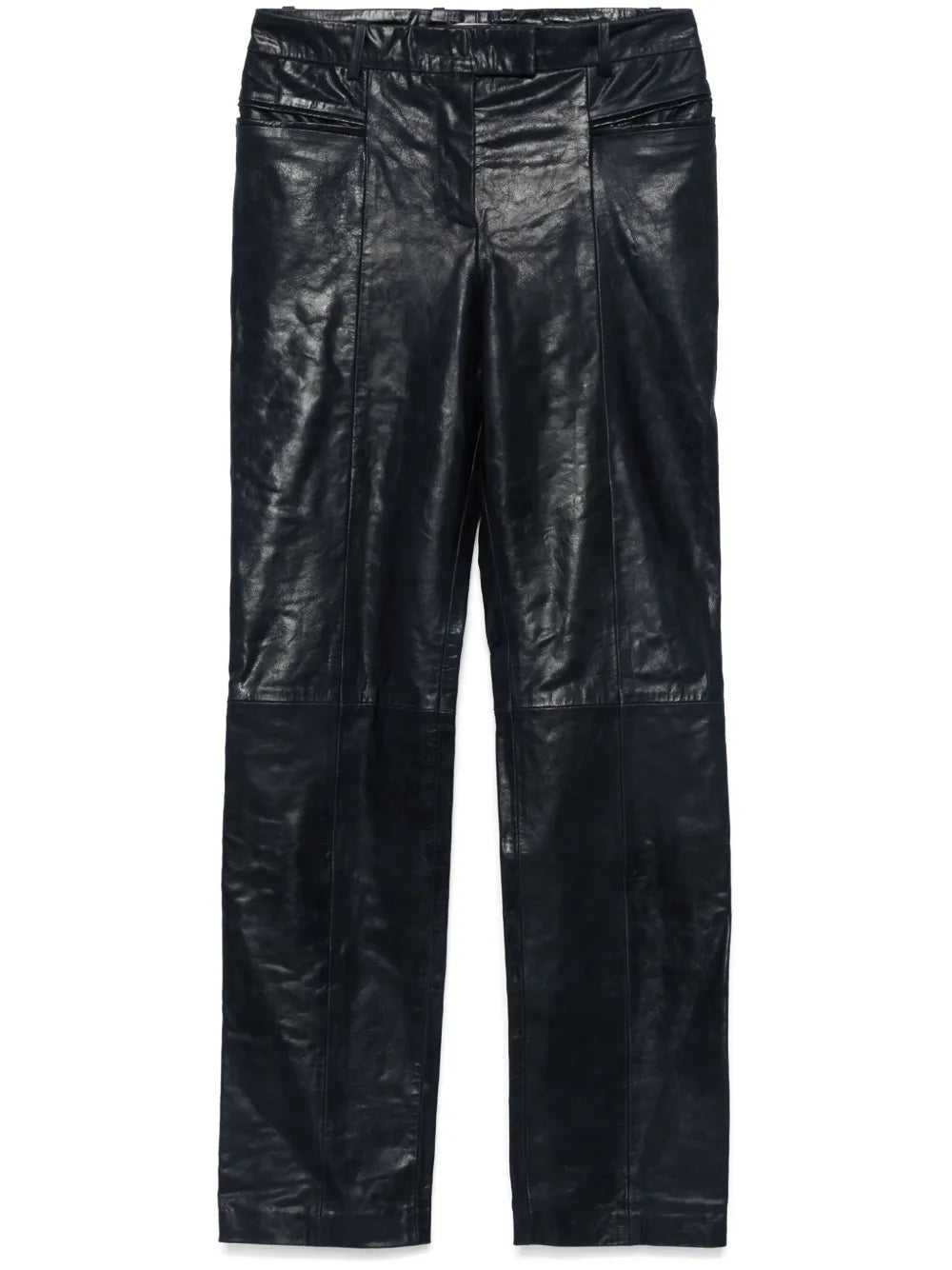 Slim-Fit Leather Trousers