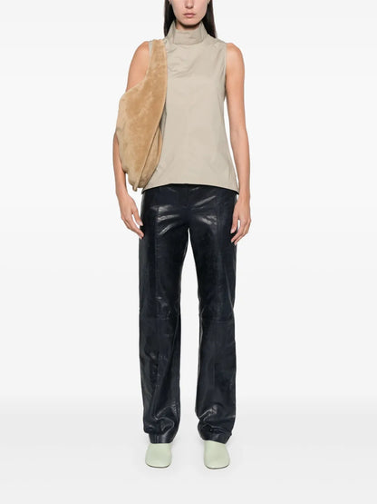 Slim-Fit Leather Trousers