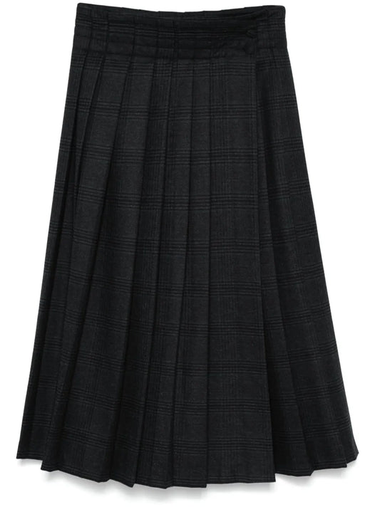 Pleated Midi Skirt