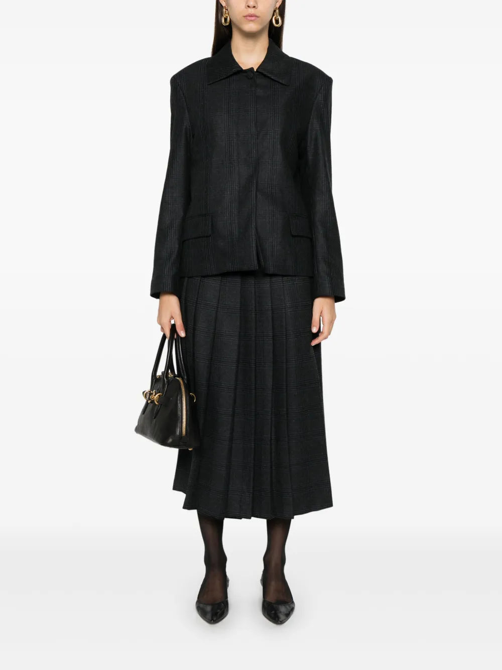 Pleated Midi Skirt