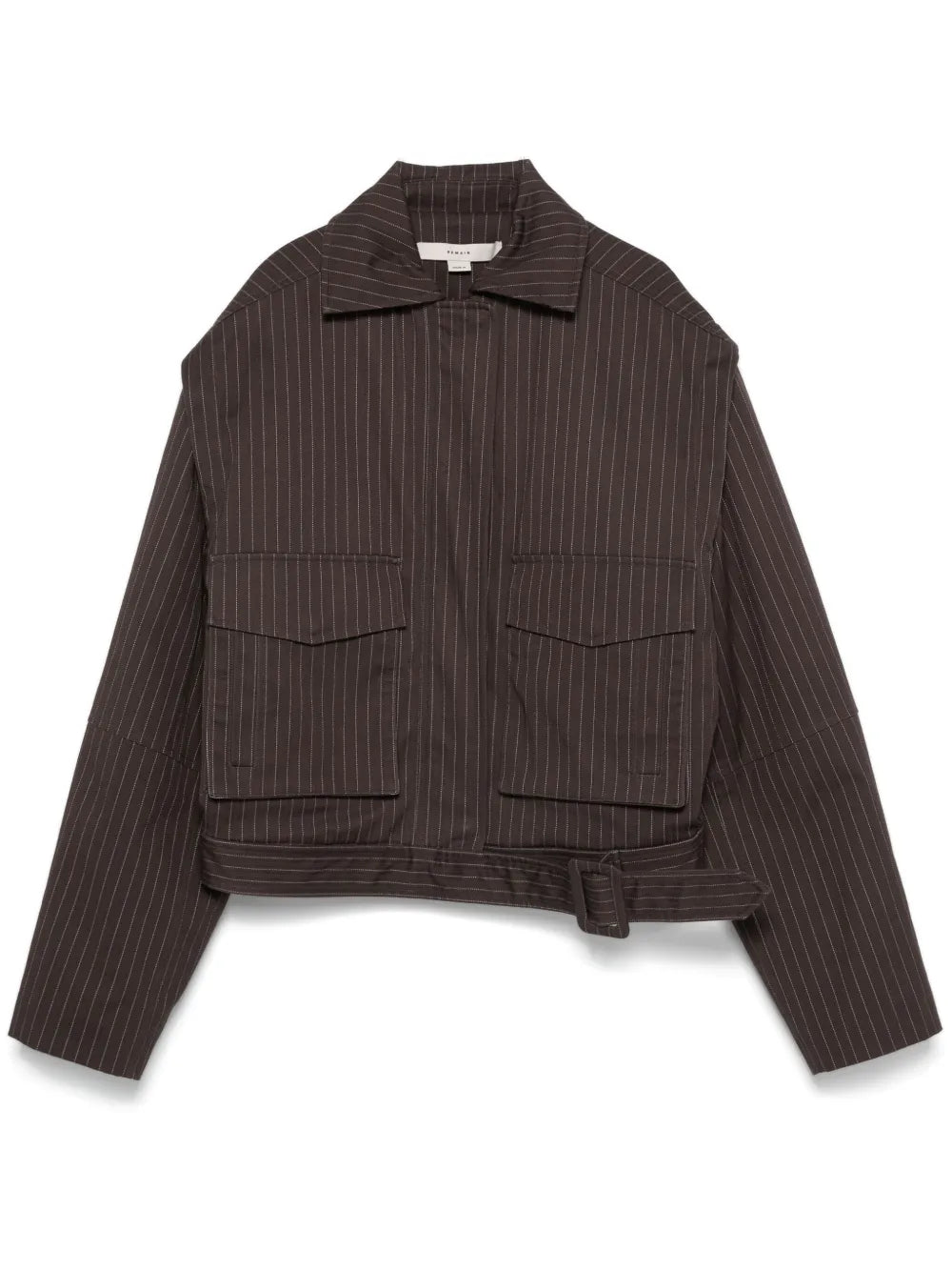 Pinstriped Bomber Jacket