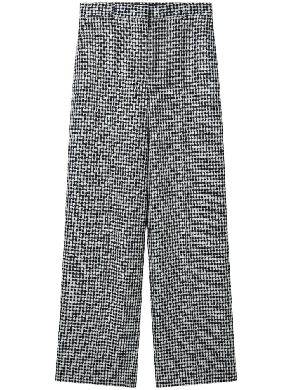 Checked Straight-Leg Trousers