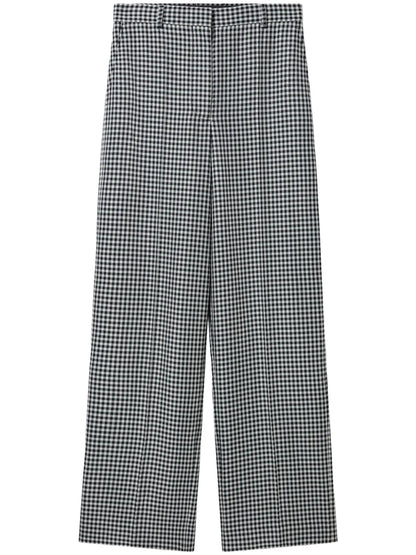 Checked Straight-Leg Trousers