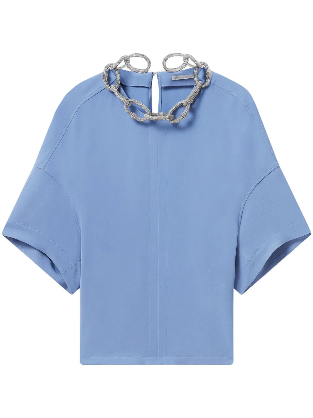 Chain-Detail Short-Sleeve Top