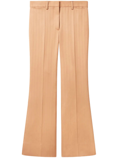 Low-Rise Striped Trousers