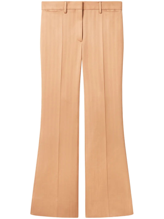 Low-Rise Striped Trousers