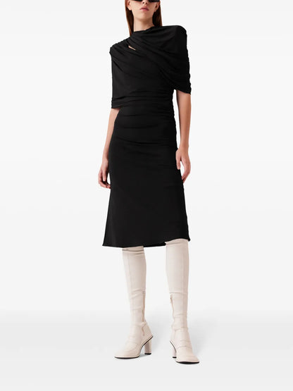 Draped Midi Dress