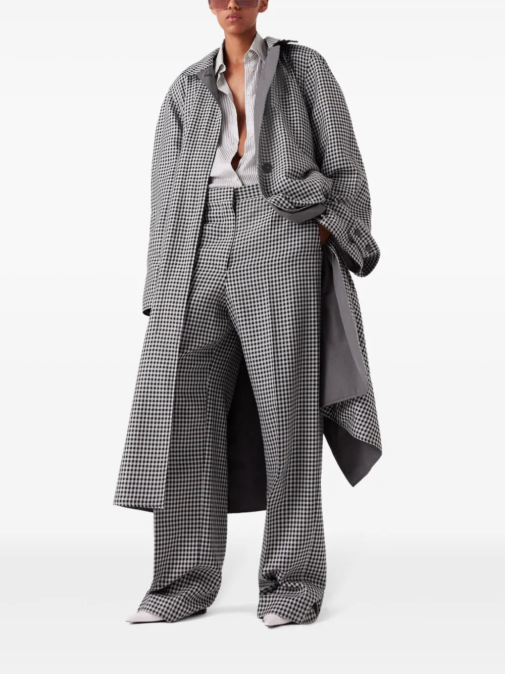 Checked Reversible Car Coat