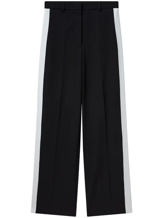 Stripe-Detail Straight-Leg Trousers