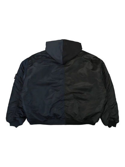 Two-Tone Zip-Up Hoodie