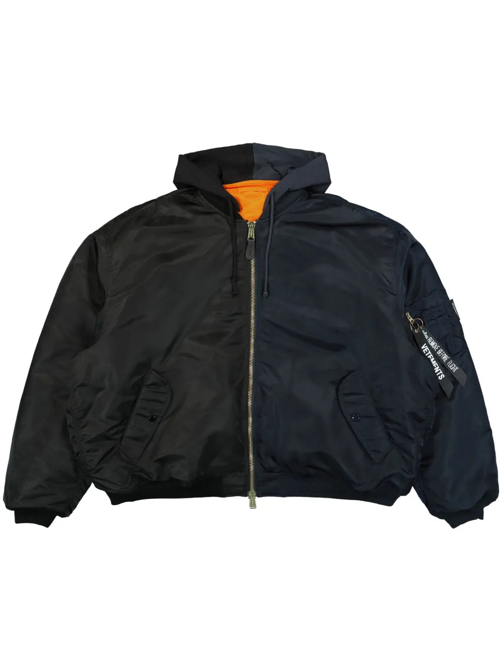 Two-Tone Zip-Up Hoodie