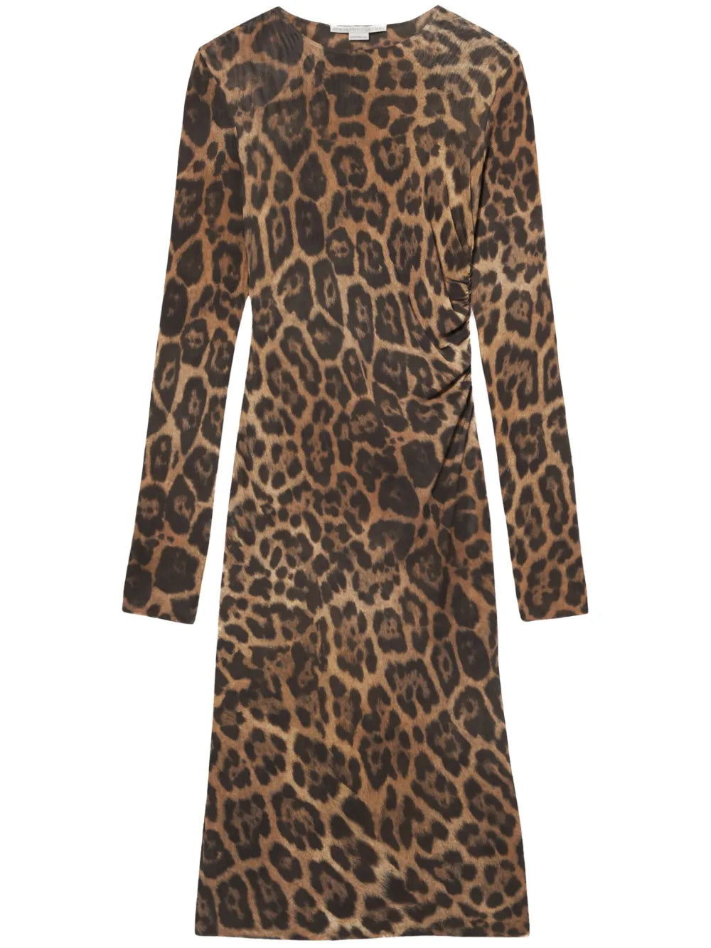 Leopard-Print Midi Dress