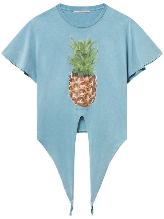 Pineapple-Print Cotton T-Shirt