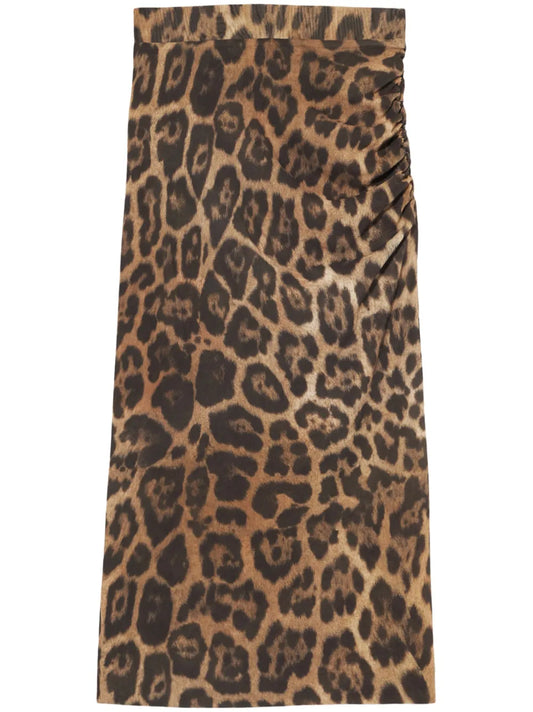 Leopard Mesh Skirt