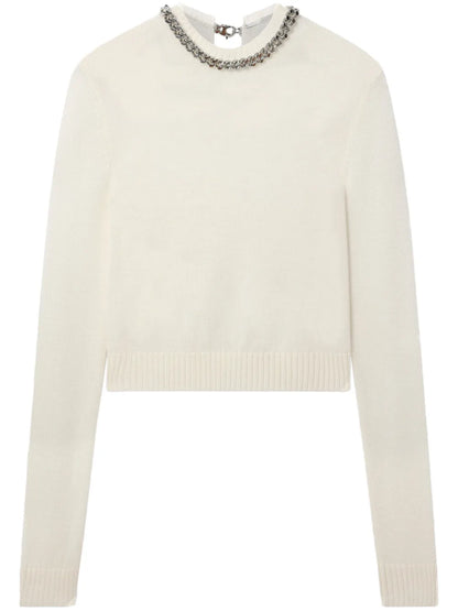 Falabella-Chain Fine-Knit Sweater