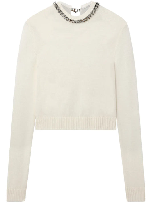 Falabella-Chain Fine-Knit Sweater