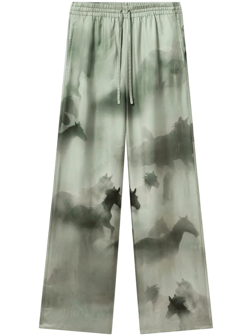 Horse-Print Palazzo Trousers
