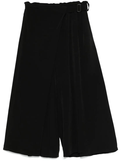 Pleat-Detail Cropped Trousers