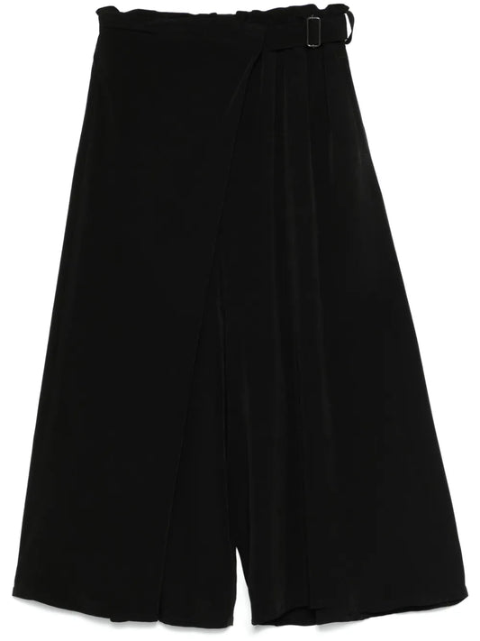 Pleat-Detail Cropped Trousers