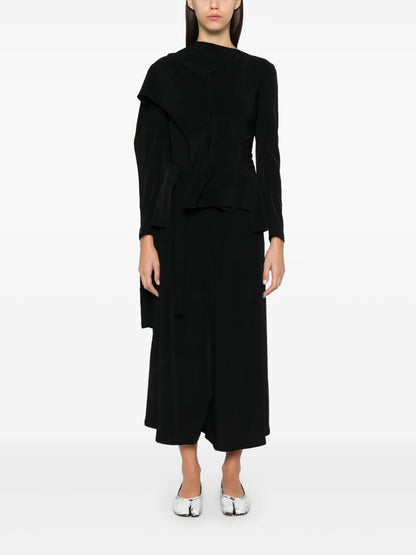 Pleat-Detail Cropped Trousers