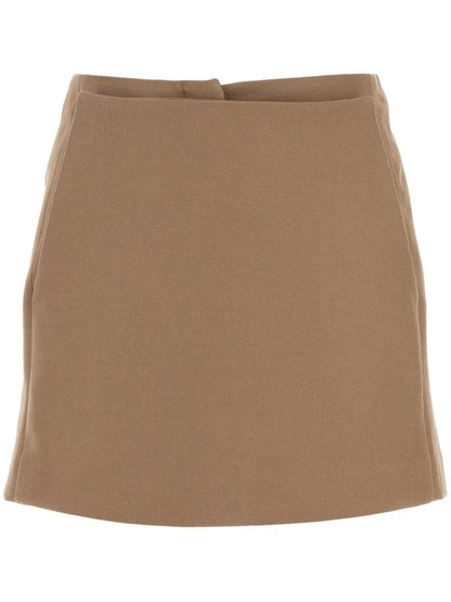Cappuccino Wool Pant-Skirt