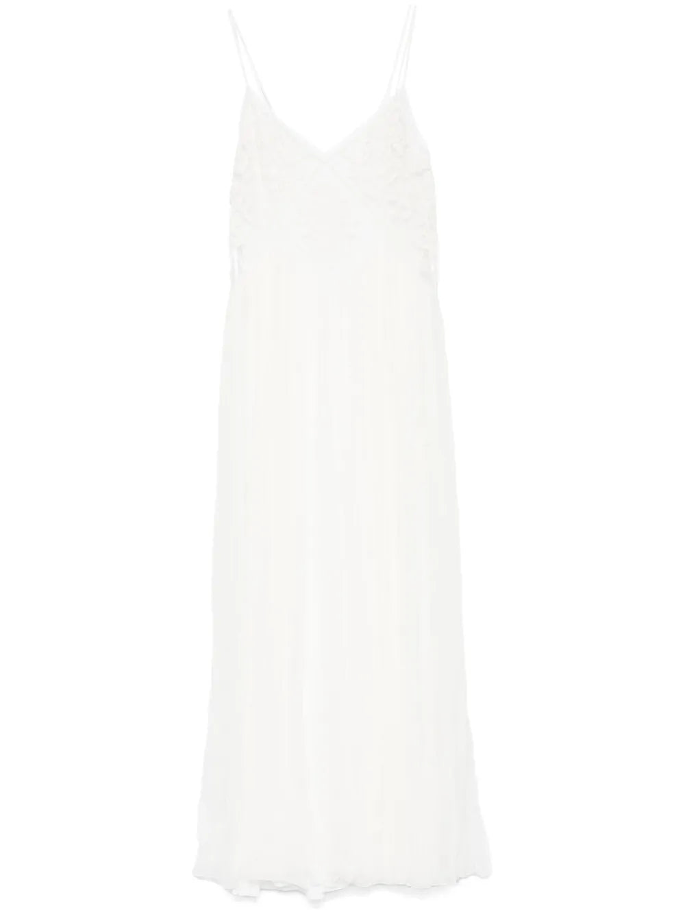 Floral-Appliqué Maxi Dress