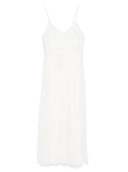 Floral-Appliqué Maxi Dress