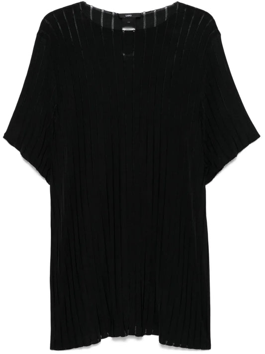 Ribbed Knit T-Shirt