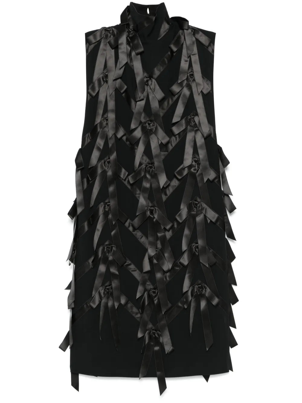 Bow-Appliqué Midi Dress