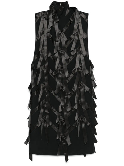 Bow-Appliqué Midi Dress